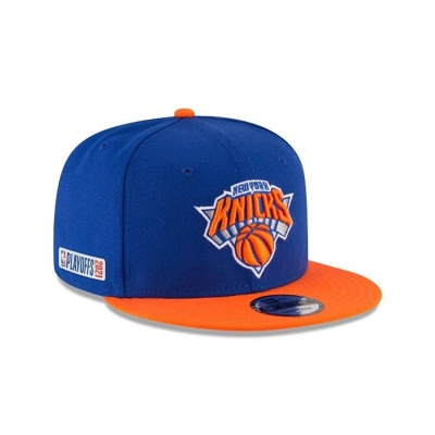 Yellow New York Knicks Hat - New Era NBA Playoff Side Patch 9FIFTY Snapback Caps USA2815674